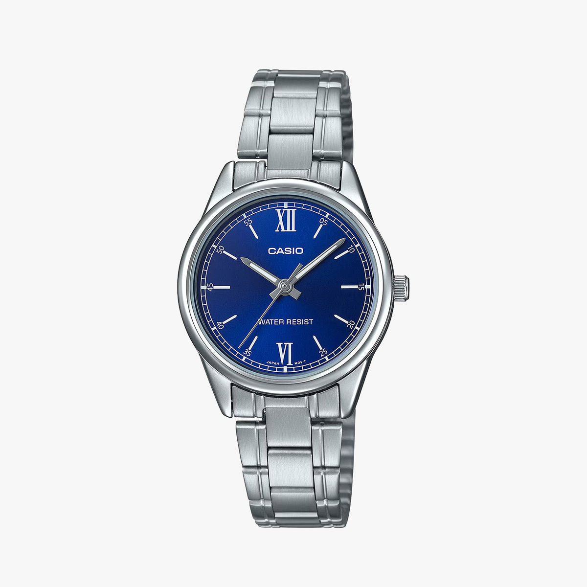 Reloj mujer Analógico Banda de Metal Plateado Azul LTP-V005D-2B2