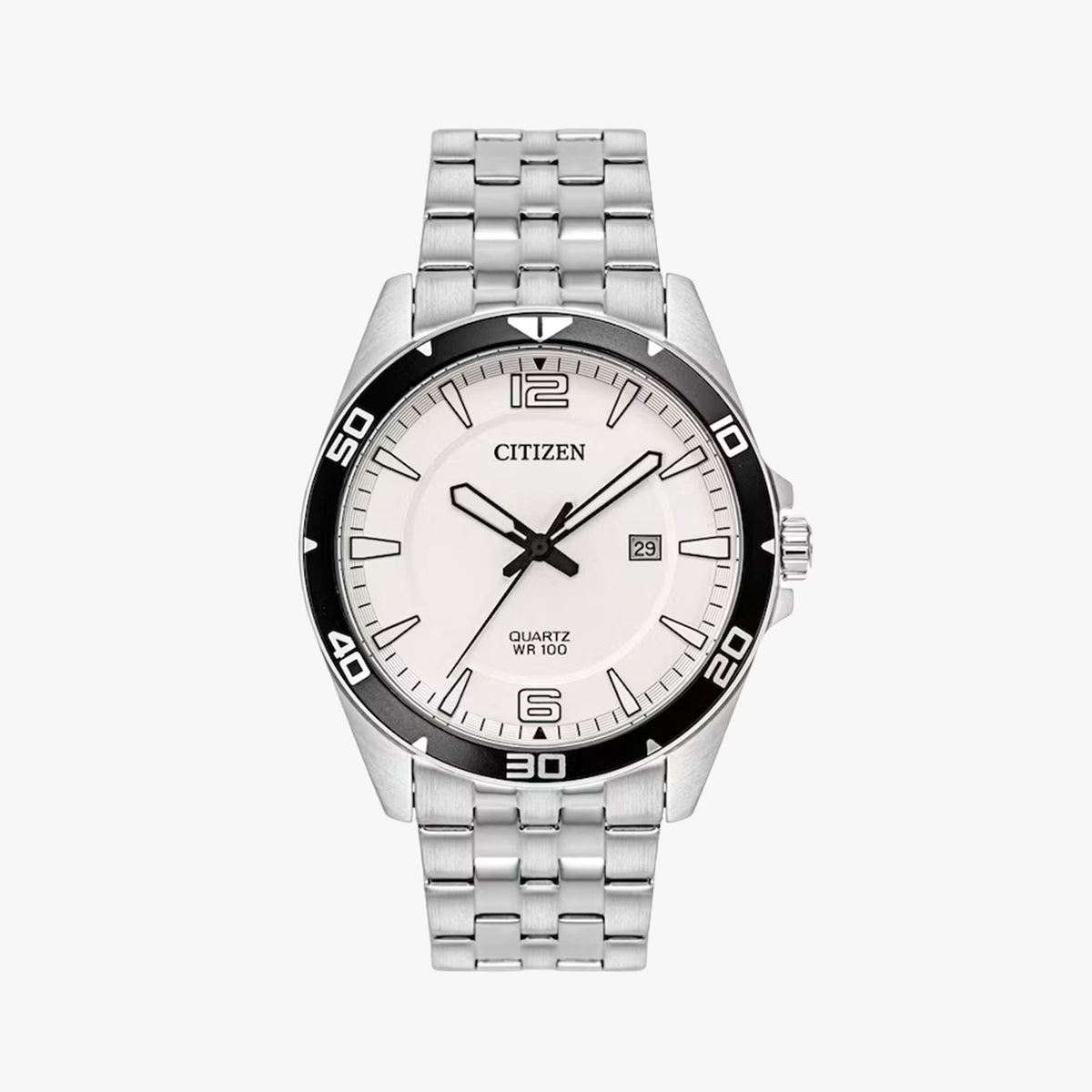Reloj de cuarzo para hombre, acero inoxidable, clásico 61181