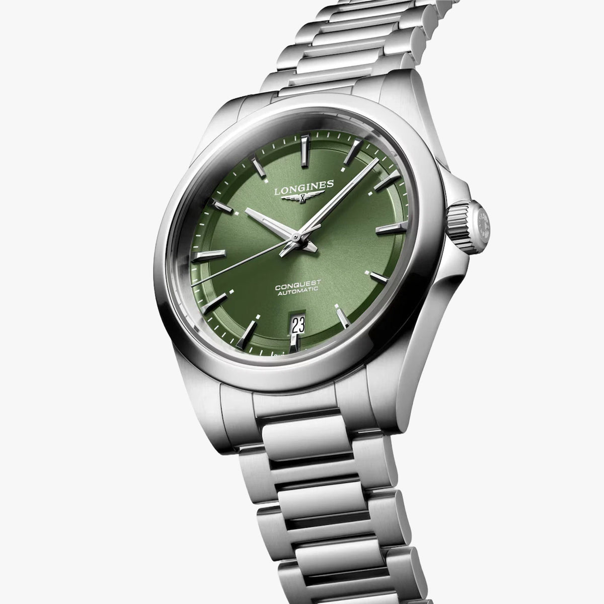 Reloj automático para hombre Longines Conquest esfera verde 38 mm L38304026